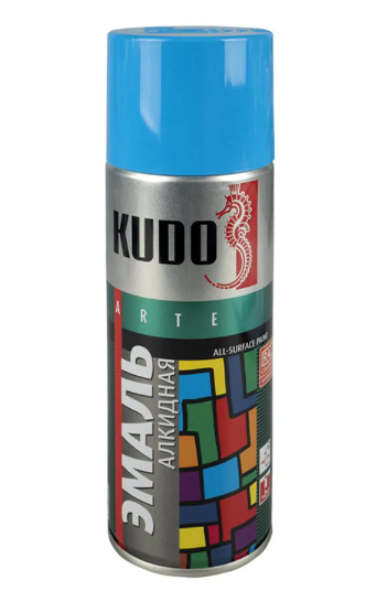 Эмаль алкидная голубая 520мл 1010 Kudo