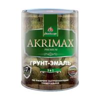 Грунт эмаль по ржавчине 3в1 коричневая 1,7кг глянец б/с 8ч Akrimax Premium