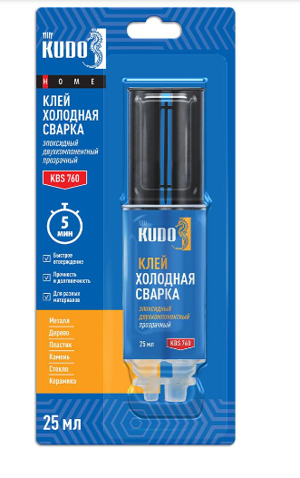 Клей эпоксидный 2х-компонентный 25мл KBS-760 Kudo(12)