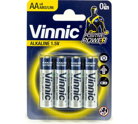 Батарейка АА LR6 щелочная Vinnic