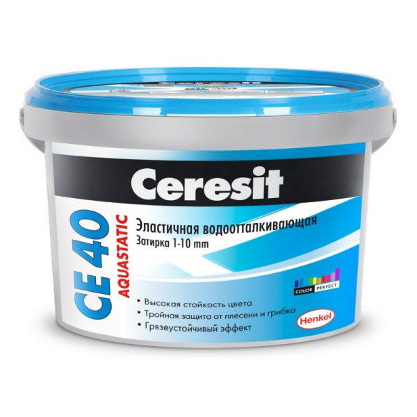 Затирка Ceresit СЕ40 № 04 серебристо-серый 2кг Henkel(12)