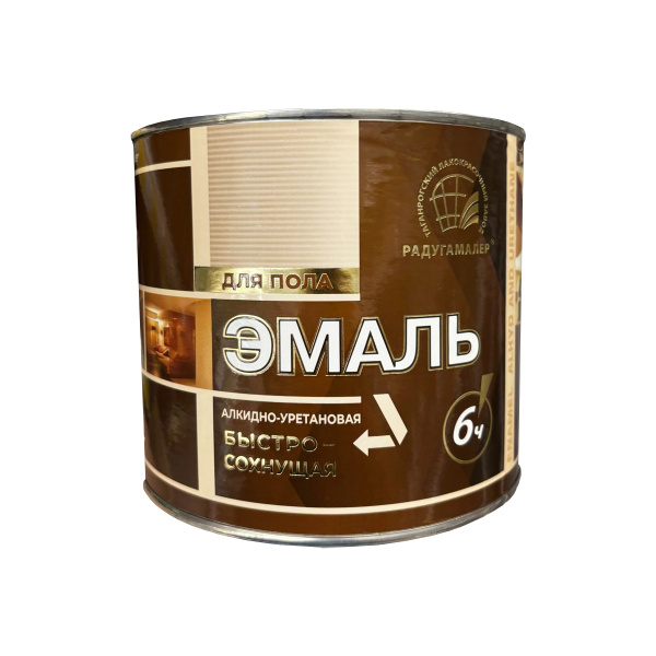 Эмаль для пола АУ 1,9л красно-коричневая б/с Радуга