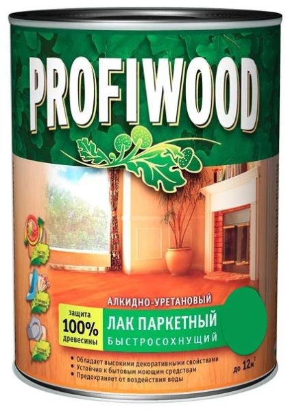 Лак паркетный алкидный 2,6л глнц. Profiwood