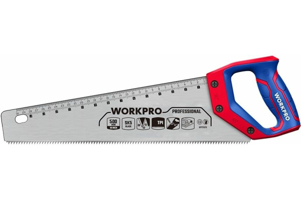 Ножовка по дереву 600мм зуб 3D 2к-рукоять Workpro---