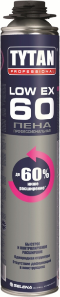 Пена монтажная проф. 60л летняя 750мл Professional 60 Low Ex Tytan(12)