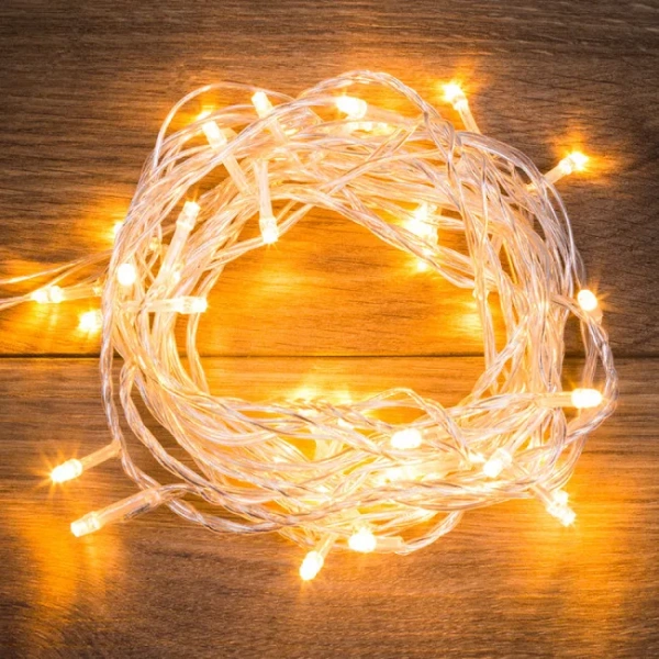 Гирлянда Нить  4м прозрачный ПВХ/теплый свет IP20 Neon-Light