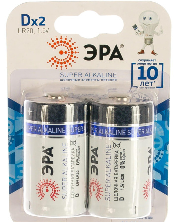 Батарейка LR20 Alkaline щелочная Эра