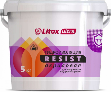 Гидроизоляция акриловая   5,0л Ultra Resist Litox