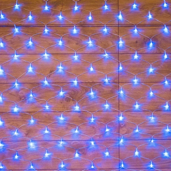 Гирлянда Сеть 1,5х1,5м прозрачный ПВХ/синий свет IP20 Neon-Light