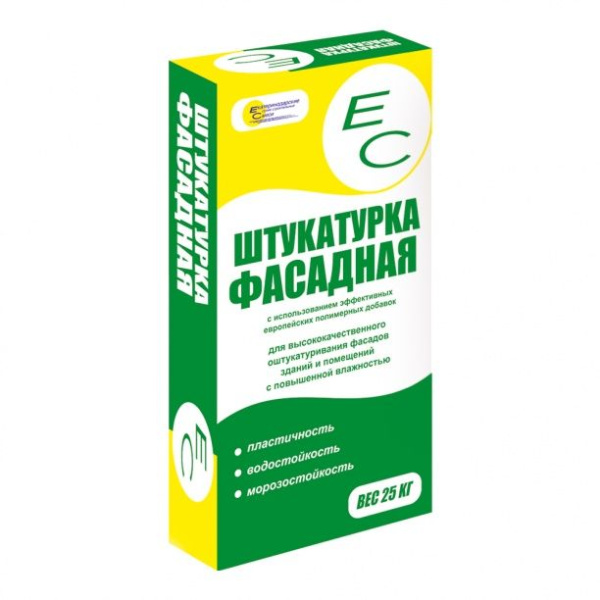 Штукатурка цементная 25кг фасадная ЕС
